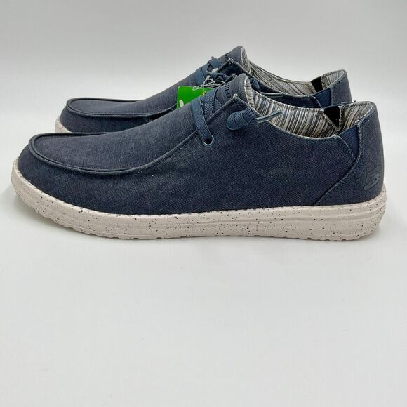 Skechers Streetwear Melson Chad Slip On Air Cooled Memory‎ Foam Shoes Sz 12 Navy - Picture 1 of 9